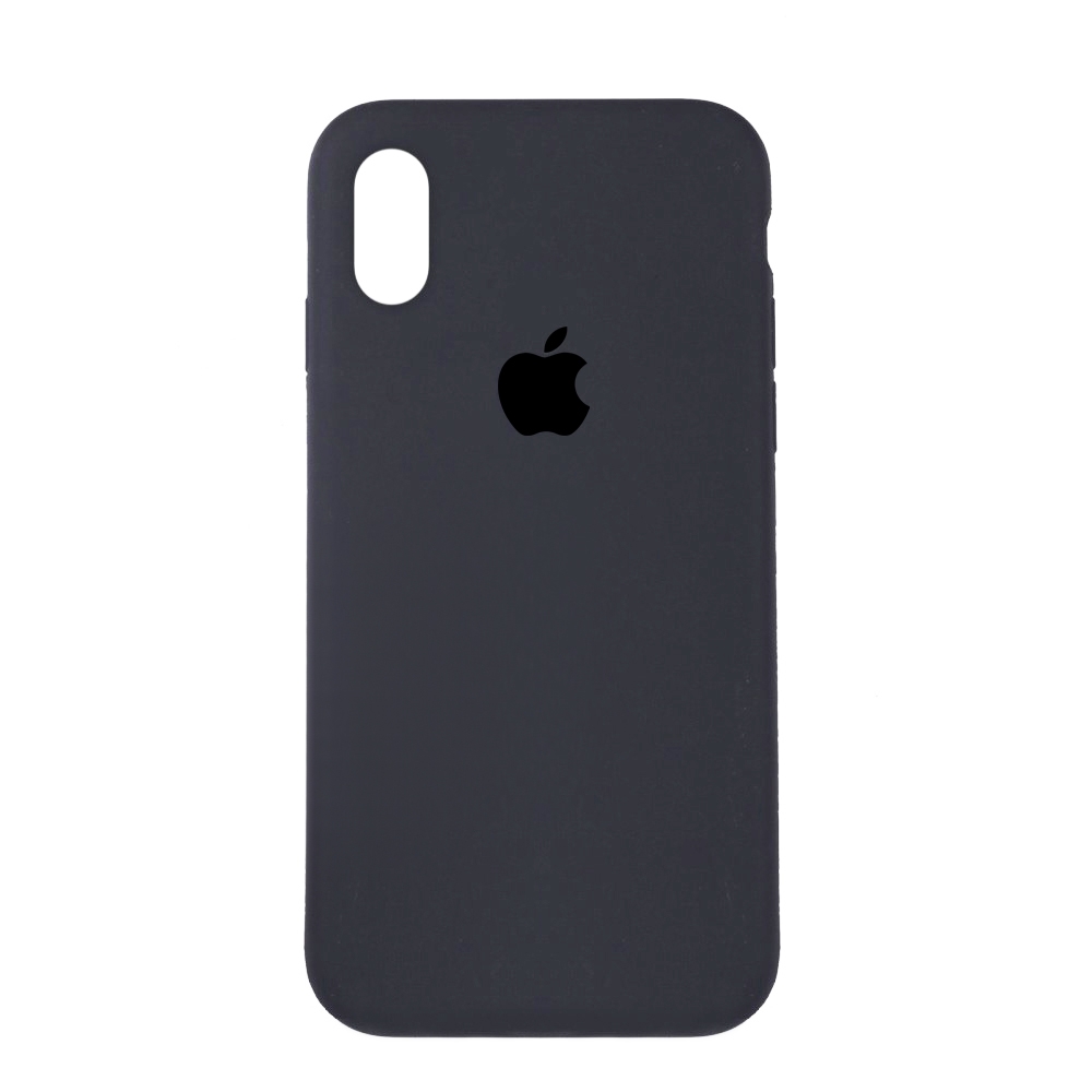 Silicone Case Full Protective (AA) для iPhone XR (Dark Grey)-0